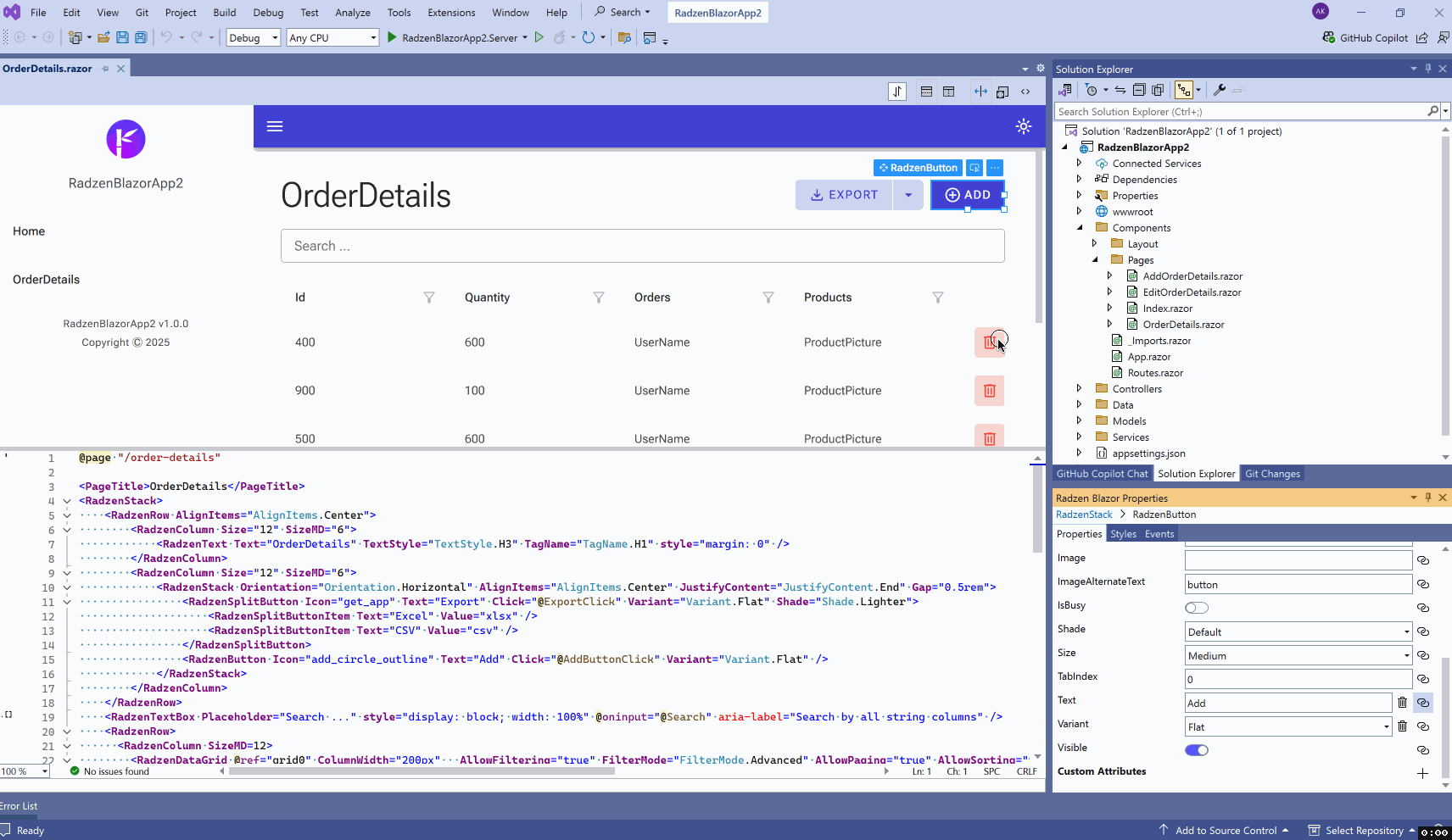 Use the expression editor to set a property